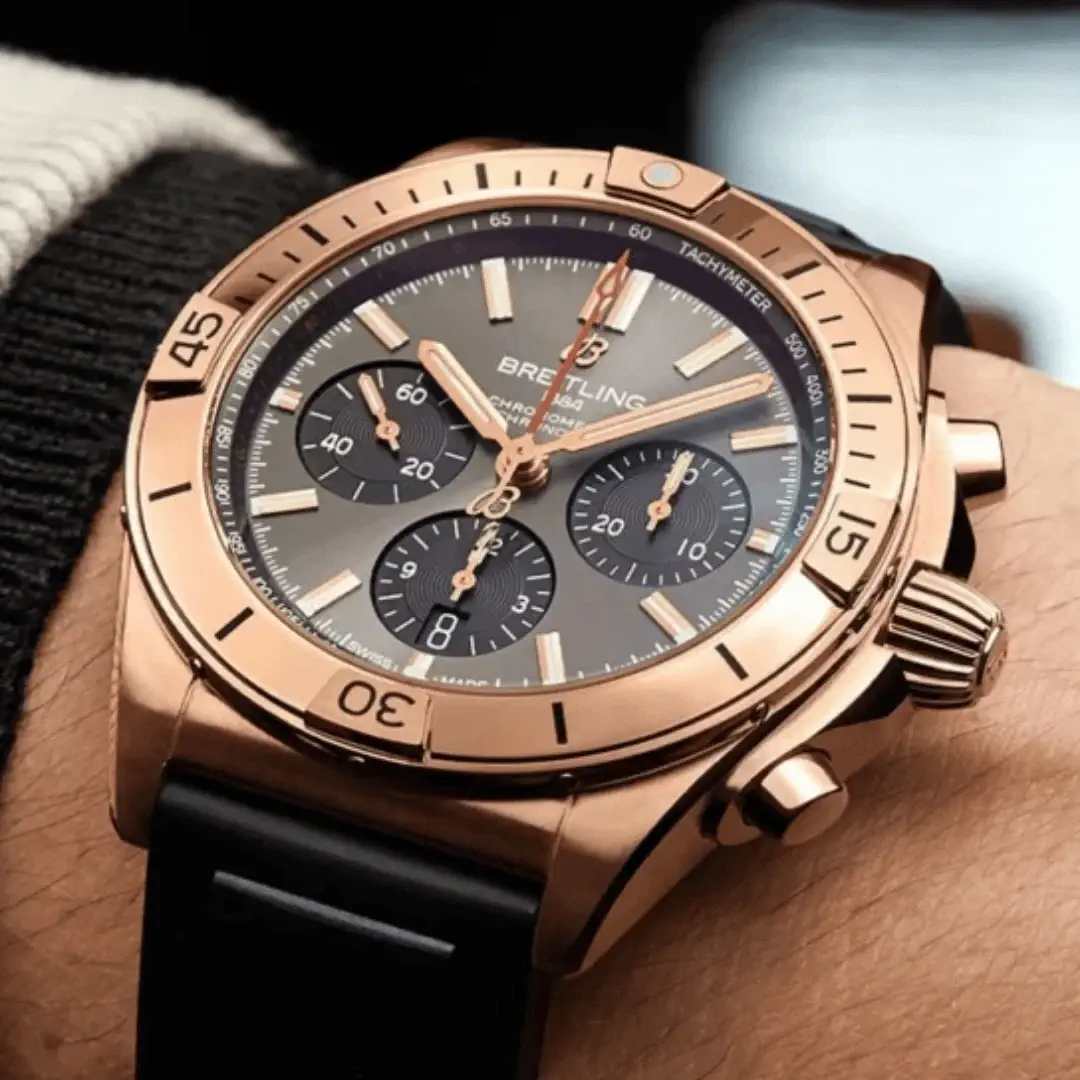 How to use a slide rule watch, Breitling Navitimer bezel close-up in Houston